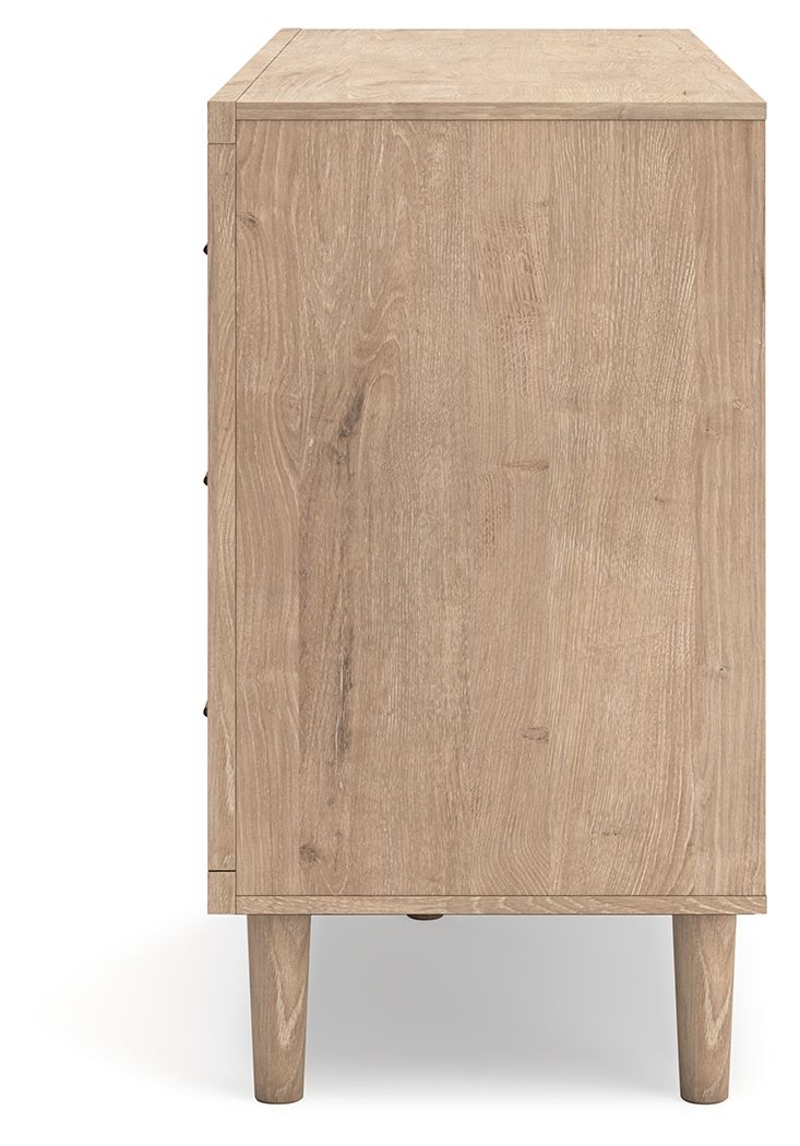 Cielden - Six Drawer Dresser - Two-Tone, alternate view 6 with linen fabric