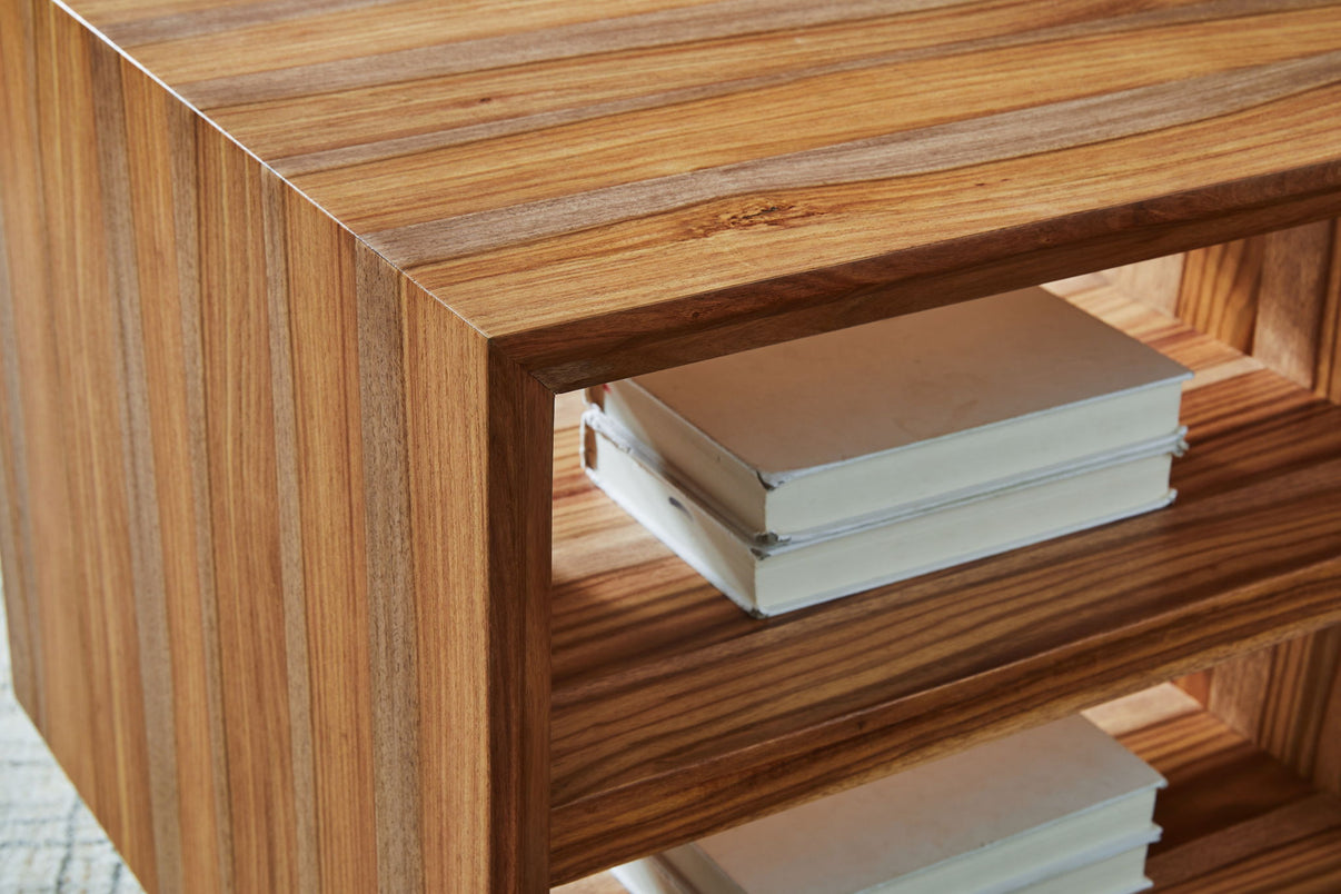 Dressonni - Square End Table - Brown, alternate view 5 with wood construction