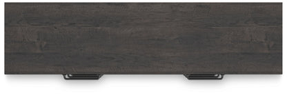 Hollivern - Six Drawer Dresser - Dark Gray, alternate view 6 with linen fabric
