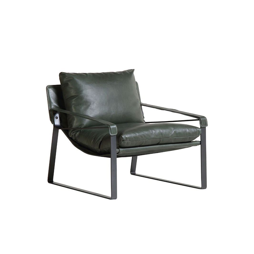 Morgan - Accent Chair, alternate view 3 with top-grain leather