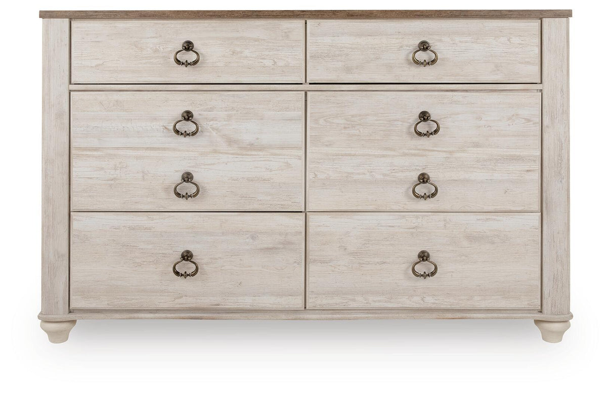 Willowton - Dresser, product view with wood construction