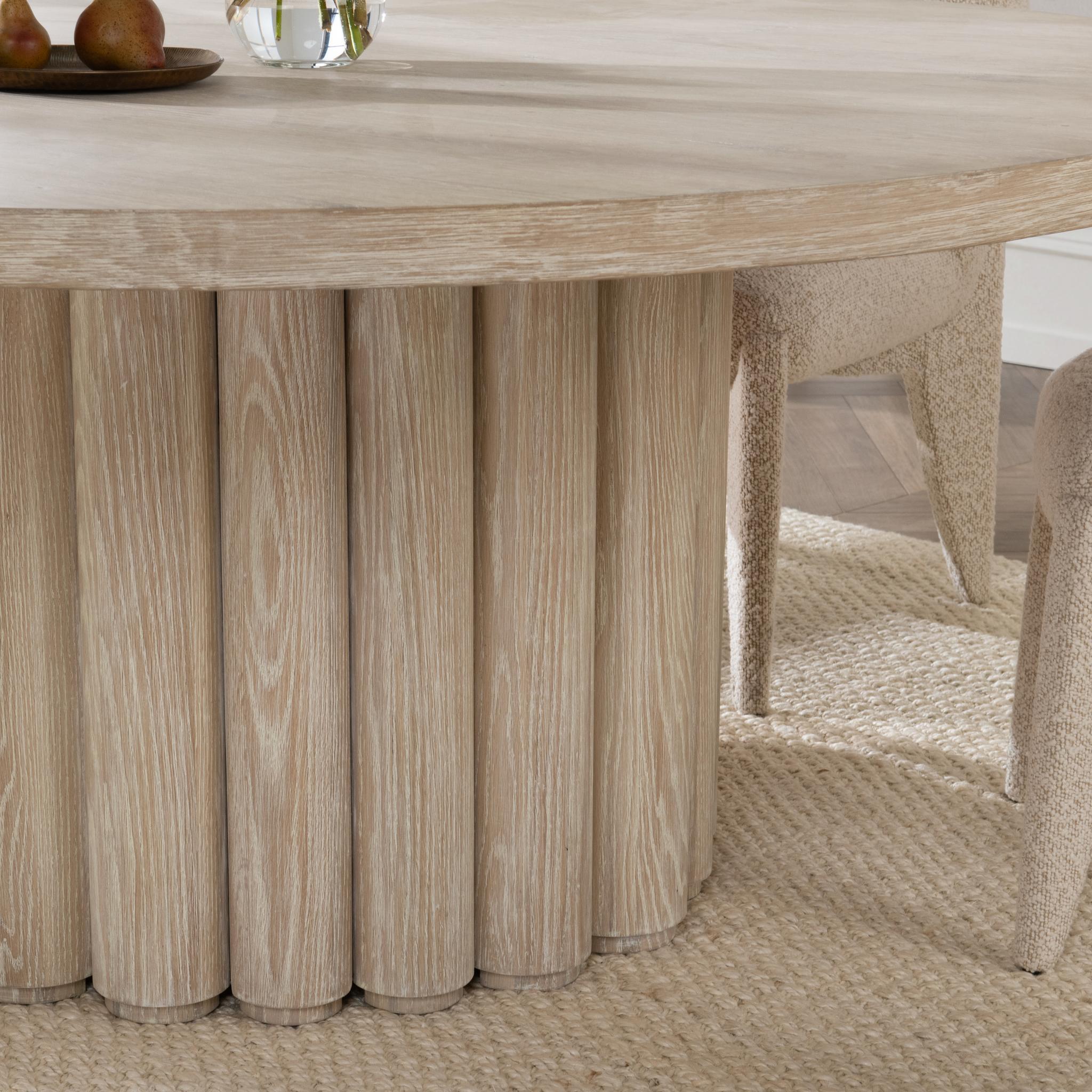 Tiber - Round Dining Table, alternate view 20 with solid wood