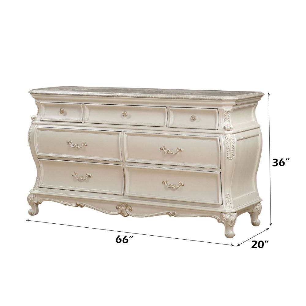 Chantelle - Dresser w/Granite Top, alternate view 2 with marble