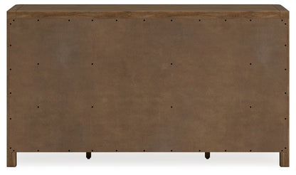 Cabalynn - Dresser - Light Brown, alternate view 5 with wood construction