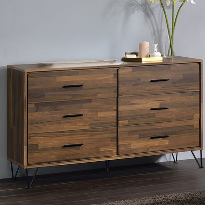 Hestia - Dresser - Walnut, alternate view 4 with velvet upholstery