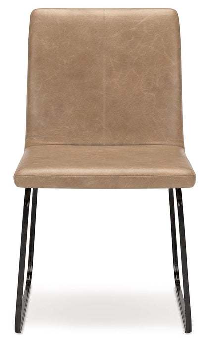 Pharwynn - Dining Upholstered Side Chair (Set of 4) - Toast, alternate view 7 with faux leather