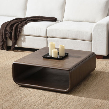 Lanza - Coffee Table - Dark Walnut, alternate view 4 with wood construction
