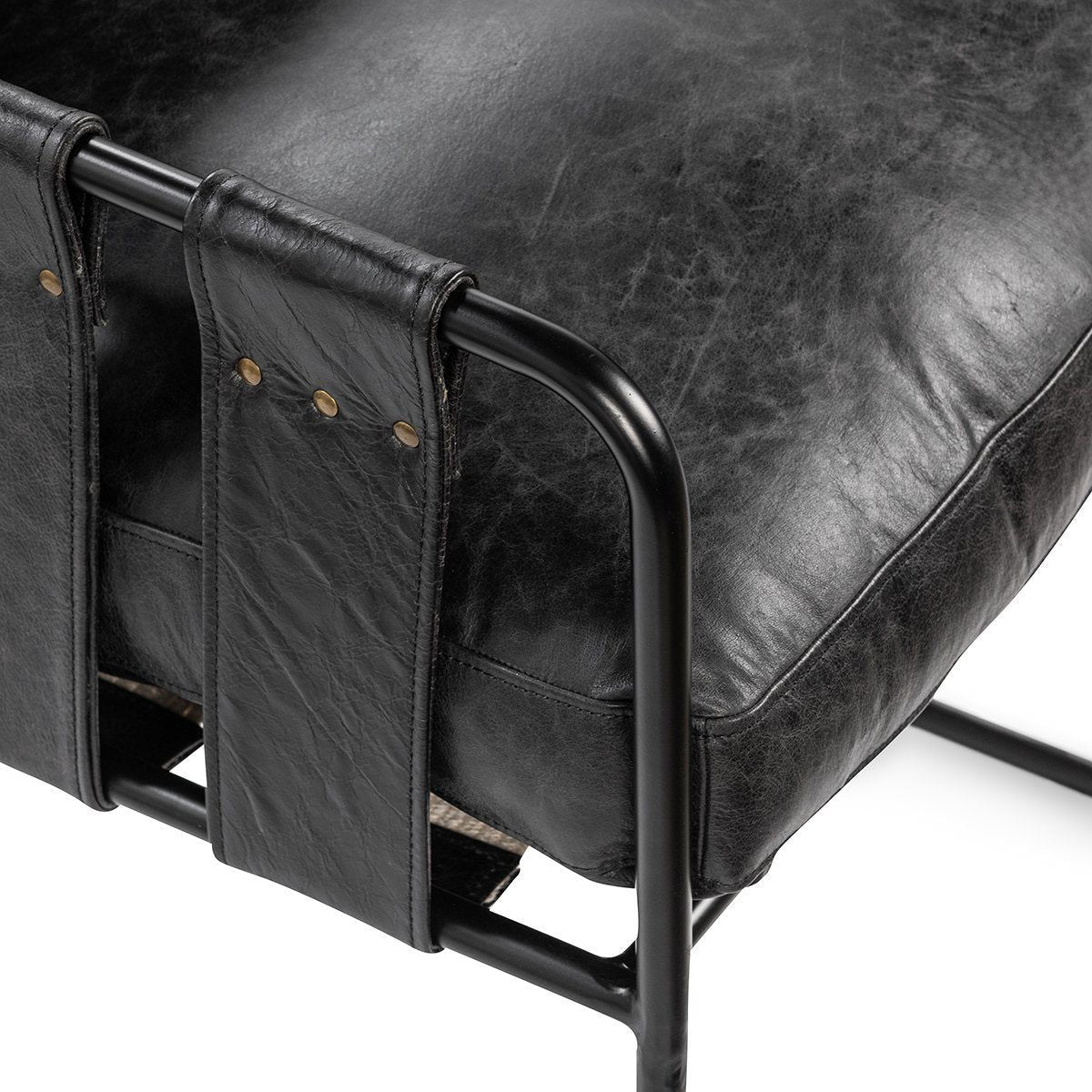 Strapling - Leather Dining Chair, alternate view 19 with top-grain leather