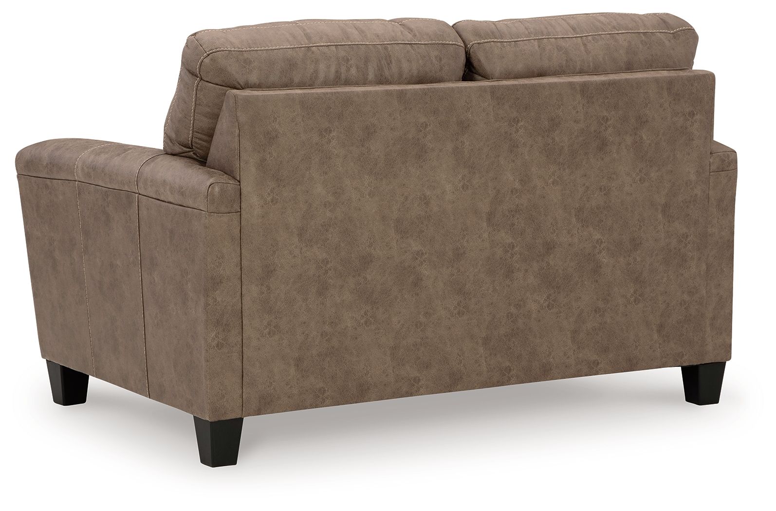 Navi - 3 Pc. - Sofa, Loveseat, Rocker Recliner - Fossil, alternate view 8 with faux leather