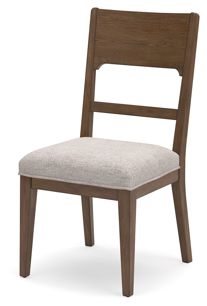 Cabalynn - Dining Uph Side Chair (Set of 2) - Oatmeal / Light Brown, alternate view 5 with polyester fabric