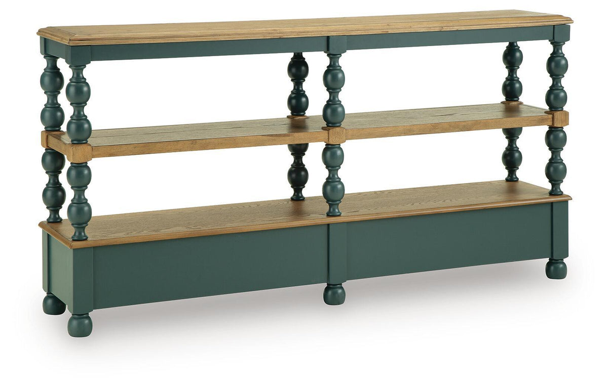 Finnworth Console Sofa Table Blue / Brown, gallery image 5