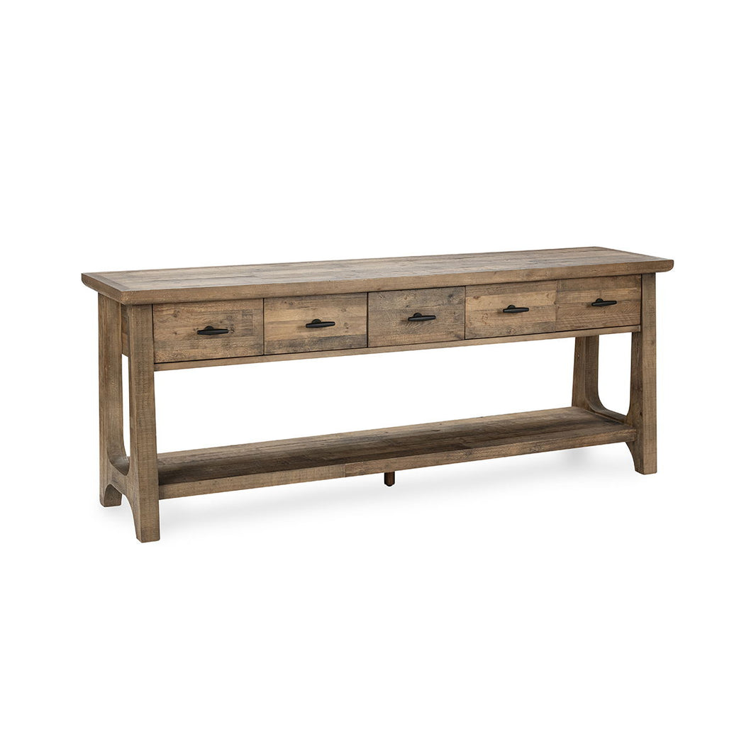Talladega - Console Table - Natural Pine, product view with wood construction
