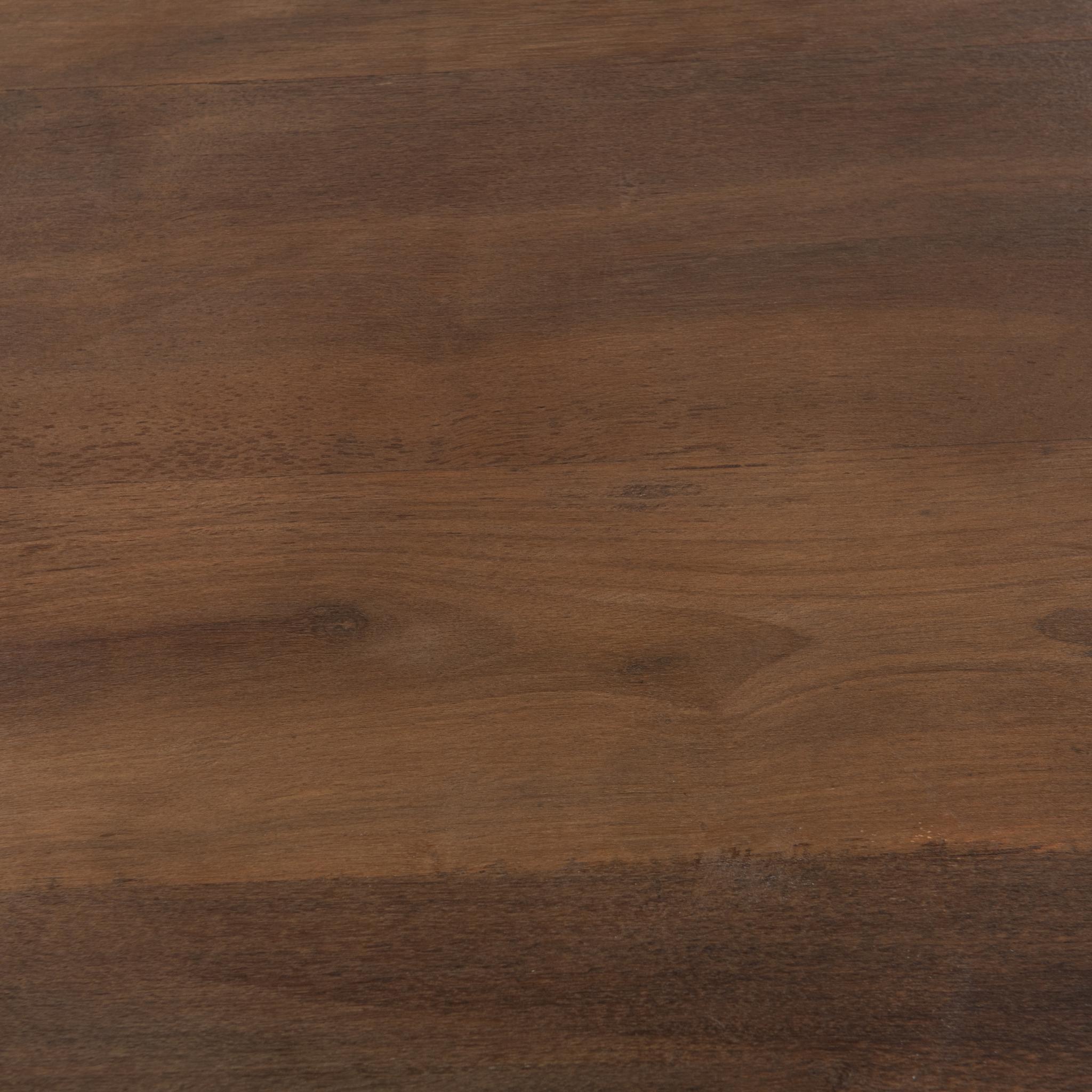 Amira - Large Round Accent Table - Dark Brown, alternate view 6 with wood construction