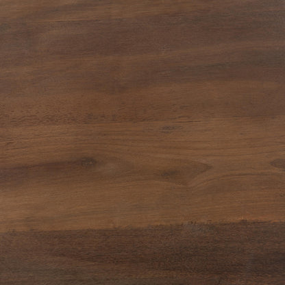 Amira - Large Round Accent Table - Dark Brown, alternate view 6 with wood construction