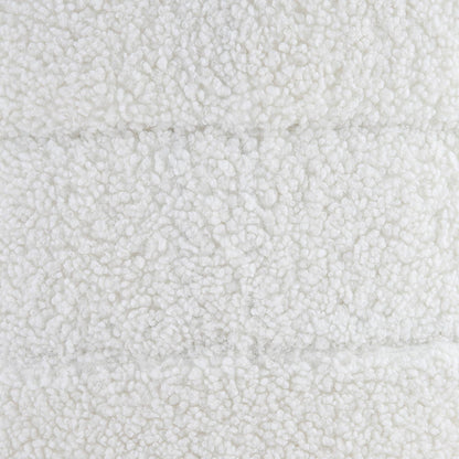 Connock - Accent Chair - White Teddy Sherpa, alternate view 6 with wood construction