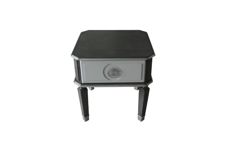 House Beatrice - End Table - Charcoal & Light Gray, alternate view 8 with wood construction