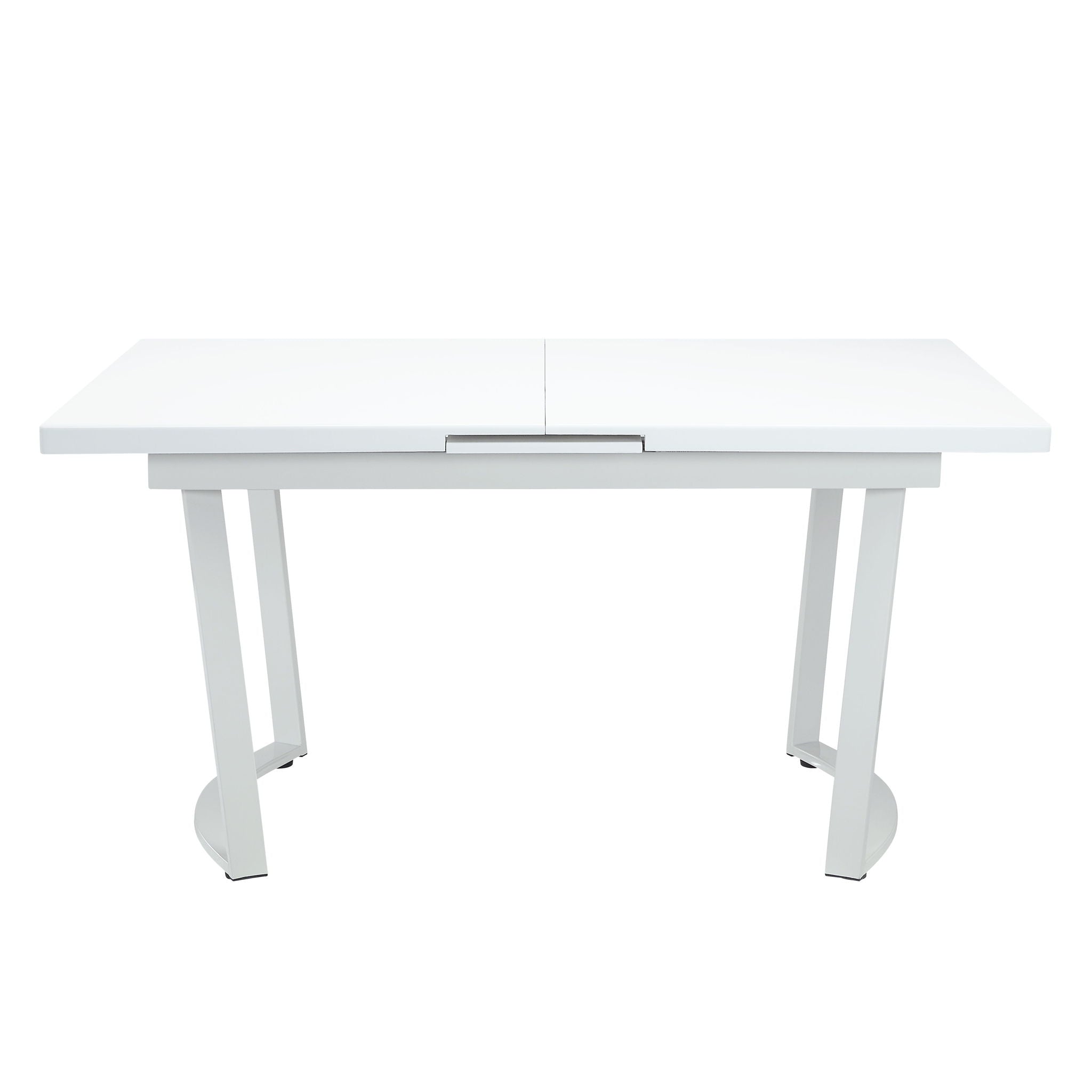 Palton - Dining Table - High Gloss White, alternate view 5 with metal