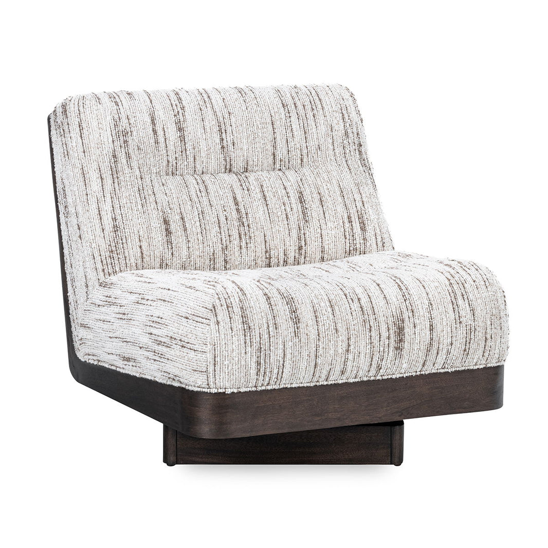 Crandall - Swivel Accent Chair - Cocoa Cream, product view with polyester fabric