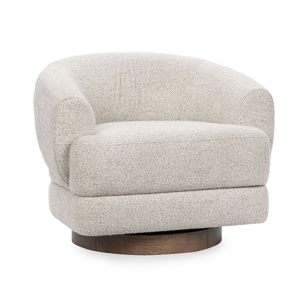 Chassia - Swivel Accent Chair - Dusty Beige, product view with polyester fabric