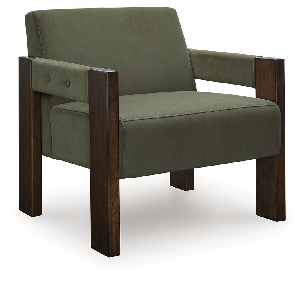Adlanlock - Accent Chair, alternate view 2 with faux leather