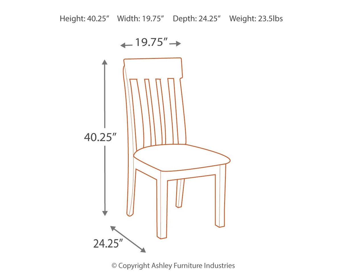 Haddigan - Dining UPH Side Chair (Set of 2) - Dark Brown, alternate view 7 with faux leather