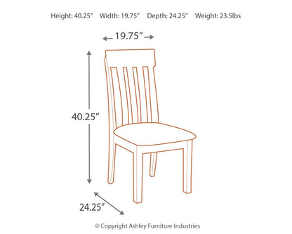 Haddigan - Dining UPH Side Chair (Set of 2) - Dark Brown, alternate view 7 with faux leather