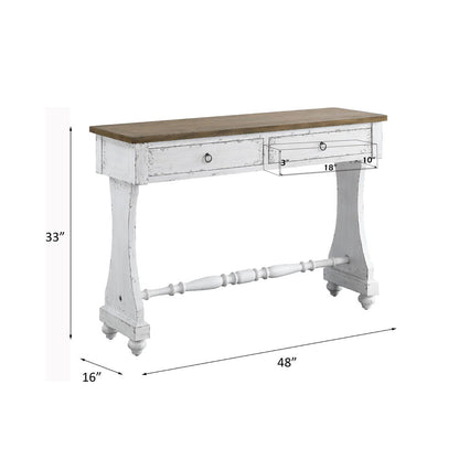 Carminda - Console Table - Antique White, alternate view 5 with wood construction