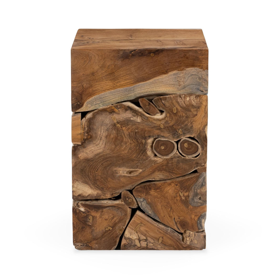 Rhea - Accent Table - Natural, product view with wood construction