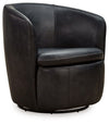 Kierreys - Swivel Chair, alternate view 2 with leather upholstery