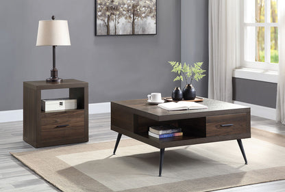 Harel - Coffee Table - Walnut, alternate view 4 with wood construction