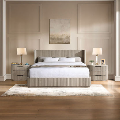 Leanna - Nightstand With USB Port - Light Oak