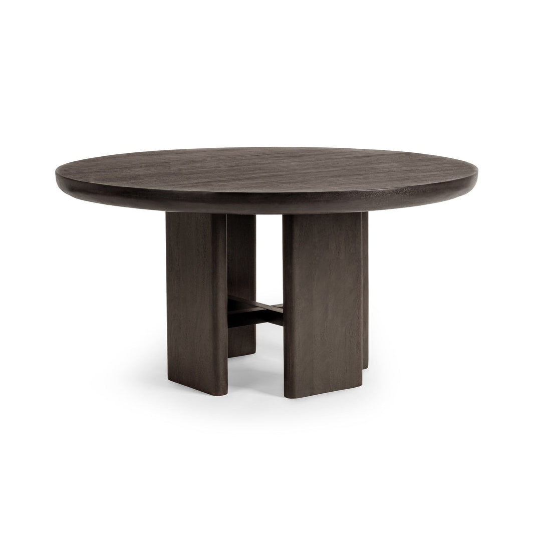 Celadon - Round Dining Table - Truffle Roast, alternate view 2 with wood construction