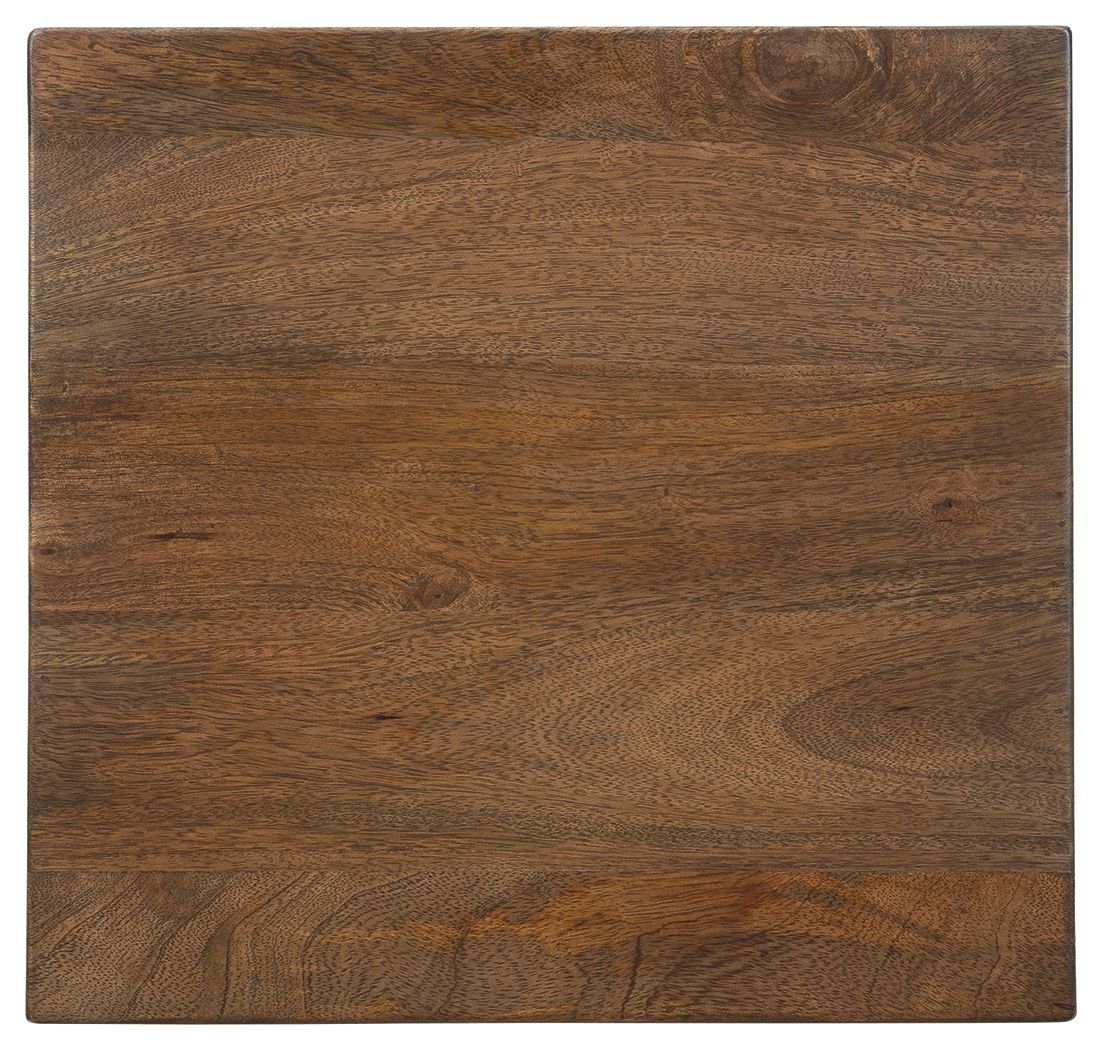 Trailbend - Accent Table - Brown / Gunmetal, alternate view 5 with solid wood