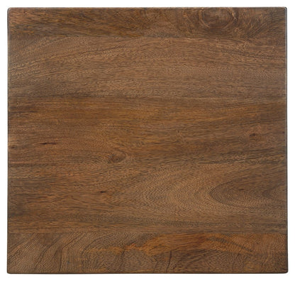 Trailbend - Accent Table - Brown / Gunmetal, alternate view 5 with solid wood