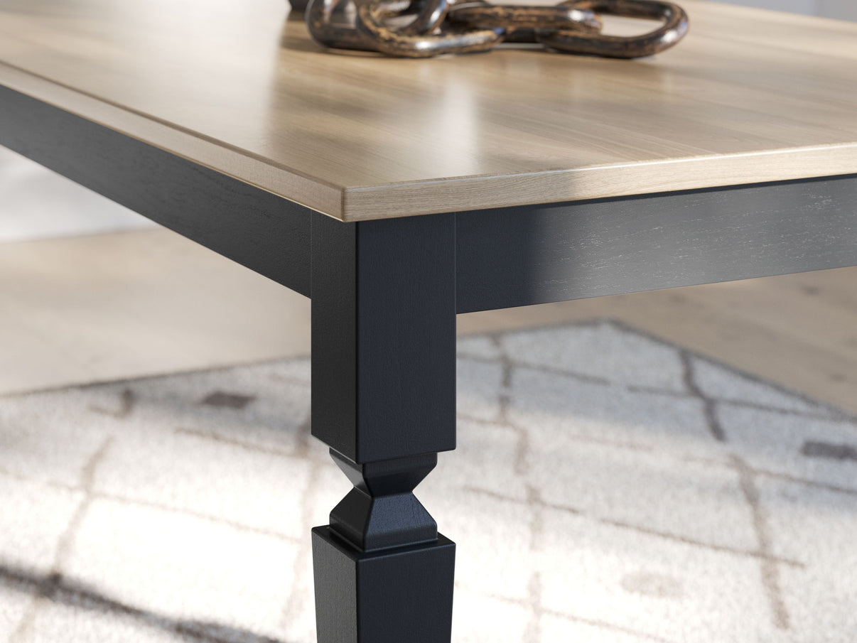 Brenkerton - Rectangular Dining Room Table - Grayish Brown / Black, alternate view 6 with wood construction