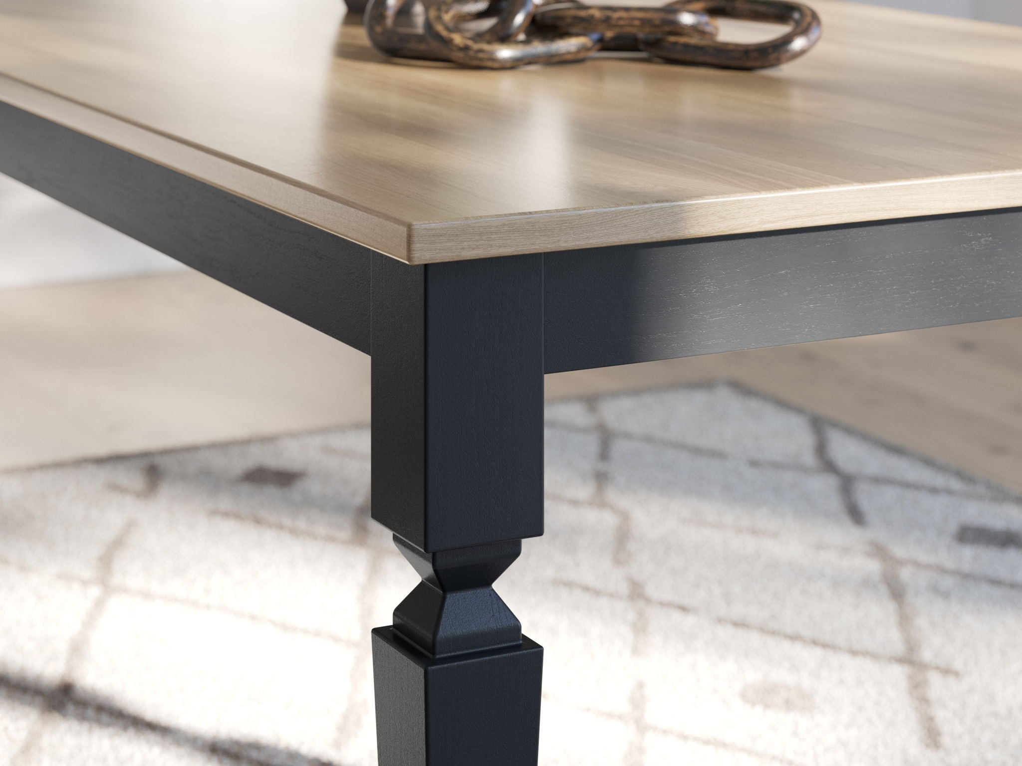 Brenkerton - Rectangular Dining Room Table - Grayish Brown / Black, alternate view 6 with wood construction