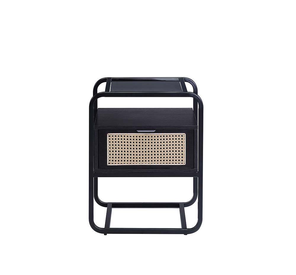 Colson - Accent Table - Black, alternate view 5 with glass