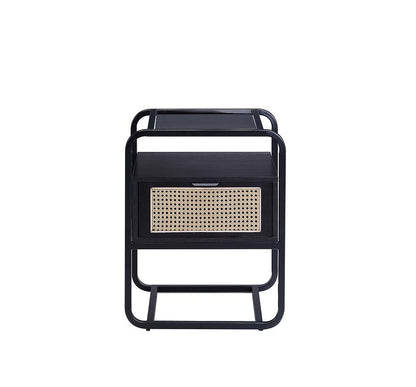 Colson - Accent Table - Black, alternate view 5 with glass