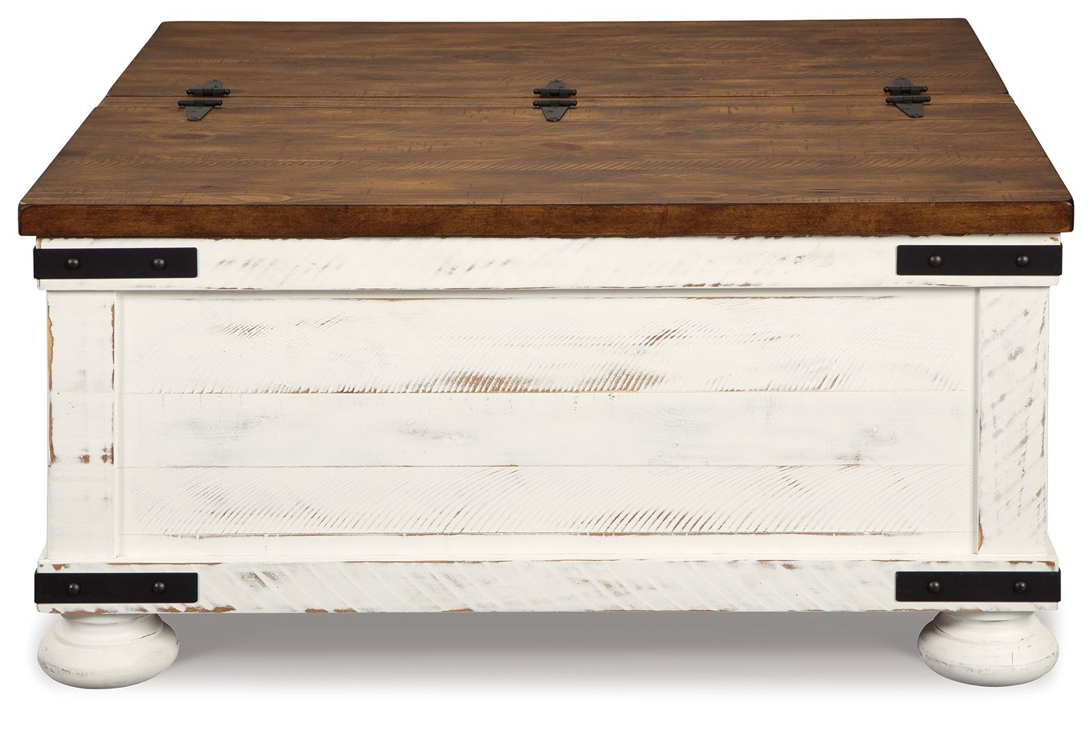 Wystfield - Cocktail Table with Storage - White / Brown, alternate view 5 with engineered wood