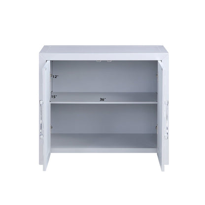 Cicero - Console Cabinet - Platinum, alternate view 3 with wood construction
