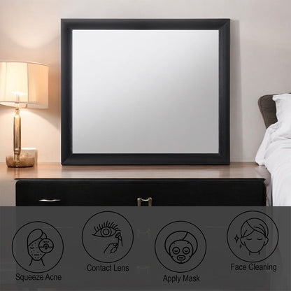 Ireland - 40" Mirror - Black, alternate view 3 with wood construction