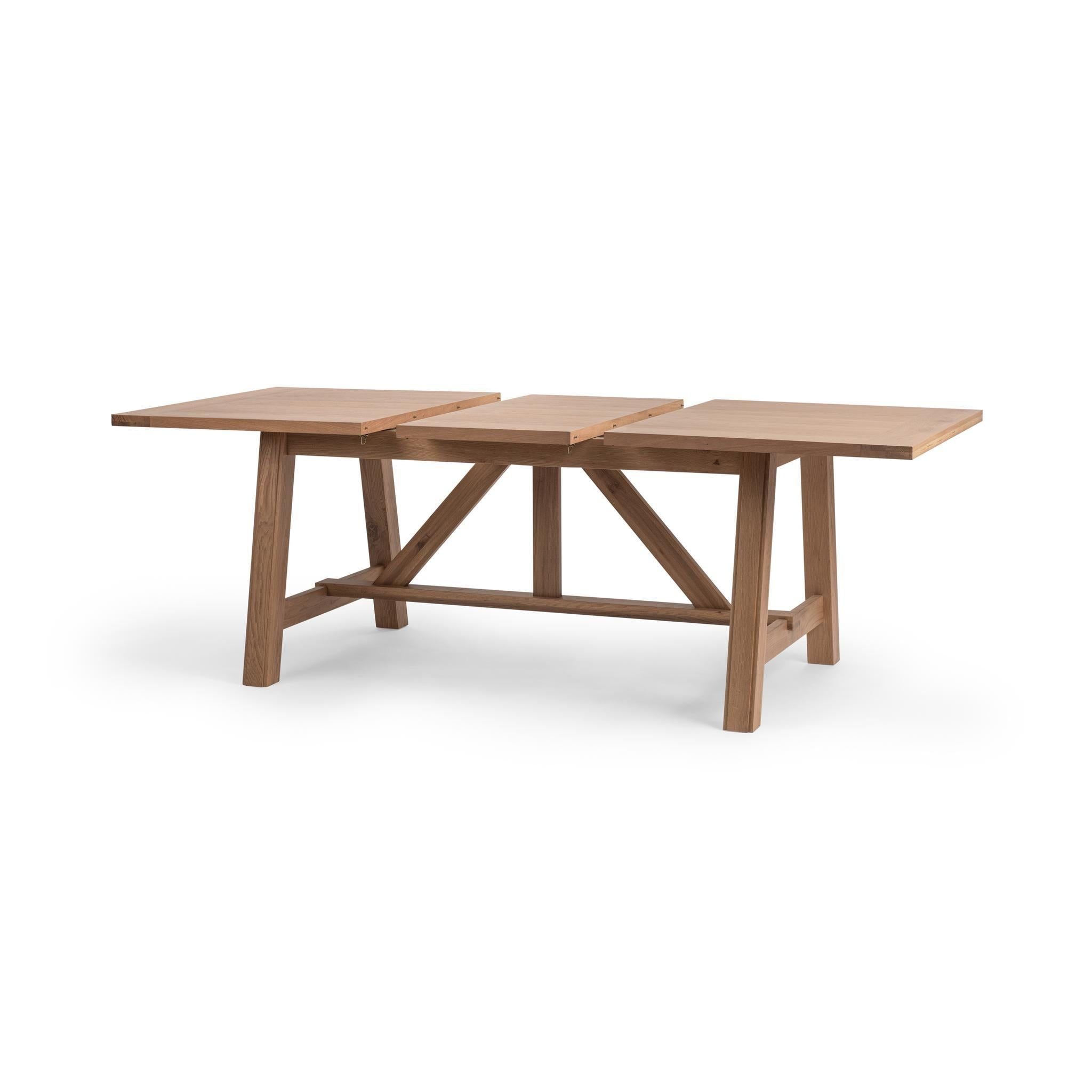 Marla - Extendable Dining Table - Natural Mist, alternate view 6 with wood construction