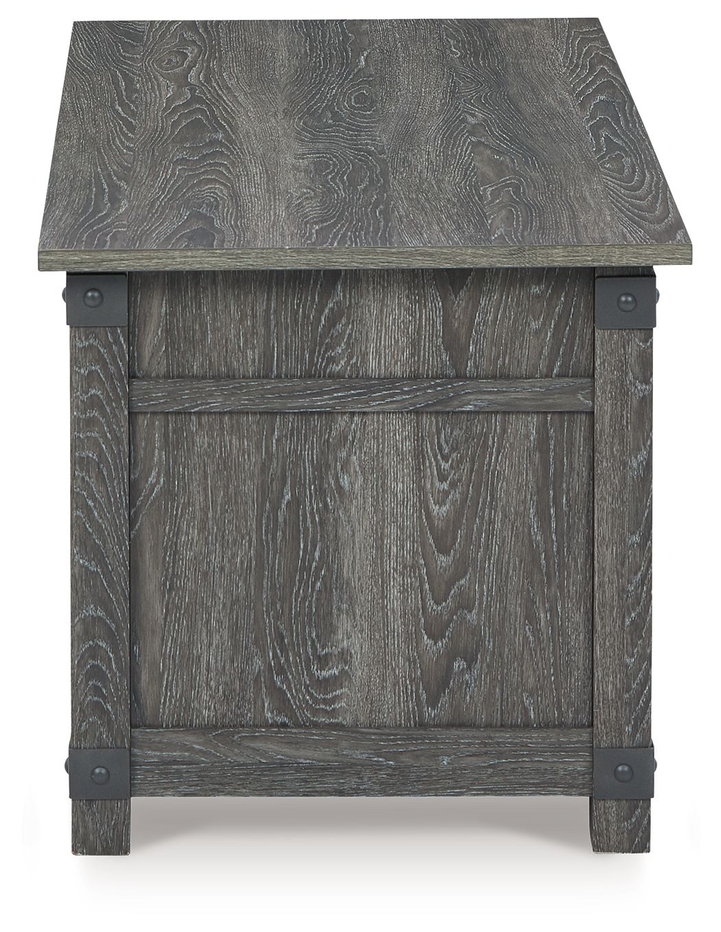 Freedan - Rect Lift Top Cocktail Table - Grayish Brown, alternate view 8 with engineered wood
