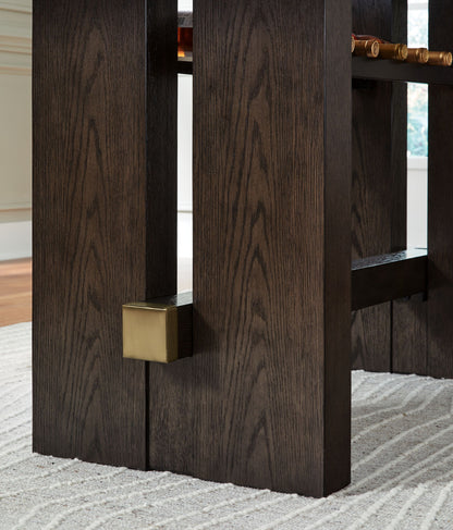 Burkhaus - Rectangular Dining Room Counter Table - Dark Brown, alternate view 4 with engineered wood