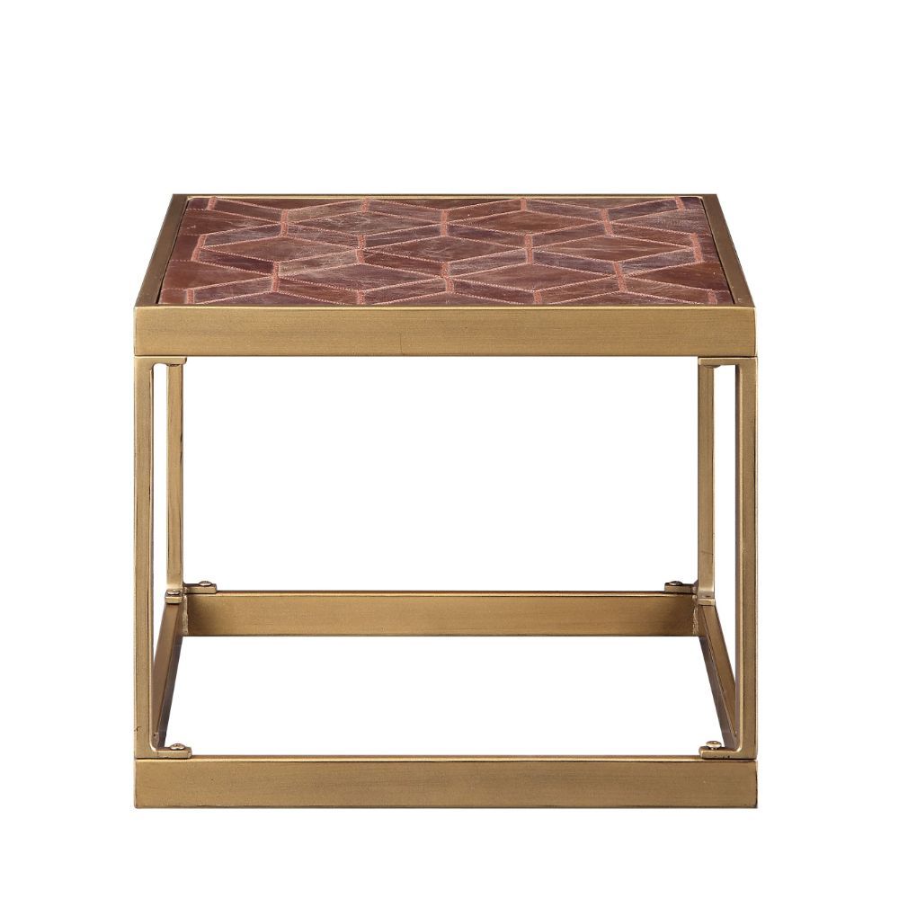 Genevieve - Table, alternate view 2 with top-grain leather