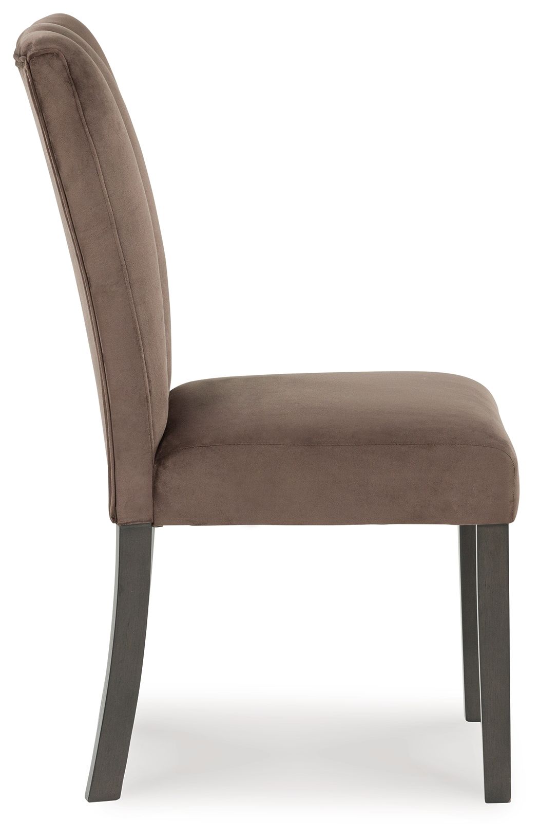 Jeshina - Dining Upholstered Side Chair (Set of 2) - Mocha, alternate view 3 with velvet upholstery