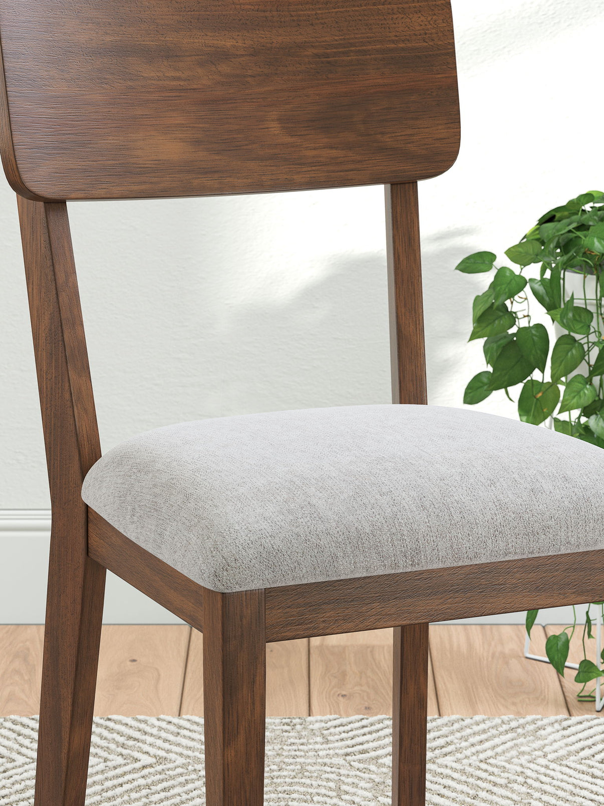 Tameride - Dining Upholstered Side Chair (Set of 2) - Brown, alternate view 4 with polyester fabric