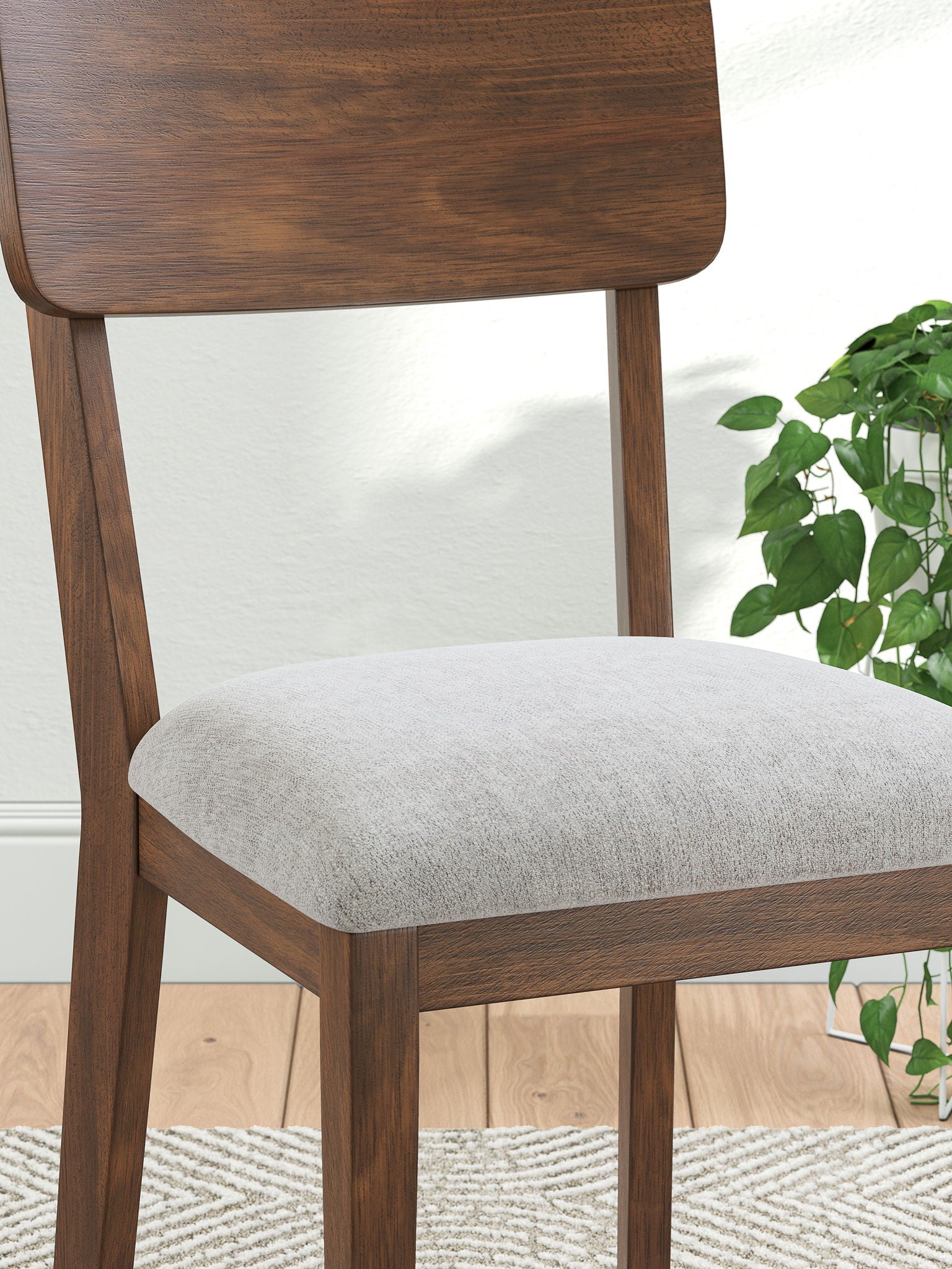 Tameride - Dining Upholstered Side Chair (Set of 2) - Brown, alternate view 4 with polyester fabric