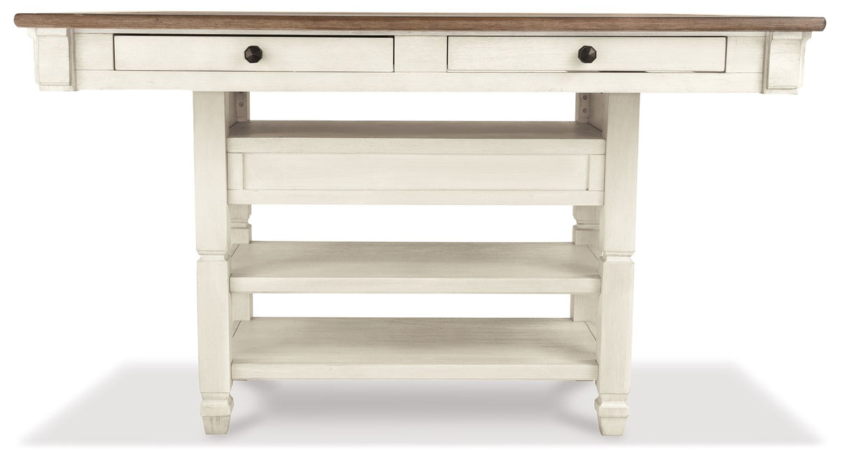 Bolanburg - Rectangular Dining Room Counter Table - Beige, alternate view 7 with engineered wood