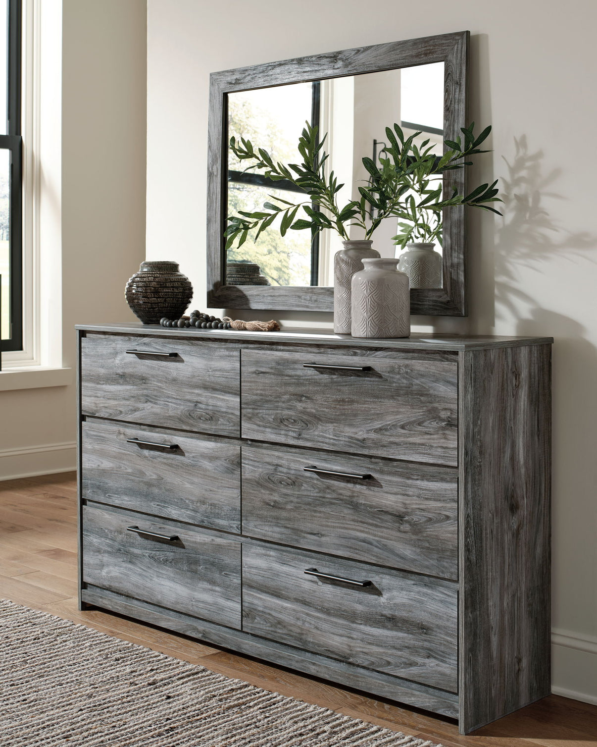 Baystorm - Six Smooth Drawer Dresser, alternate view 8 with wood construction